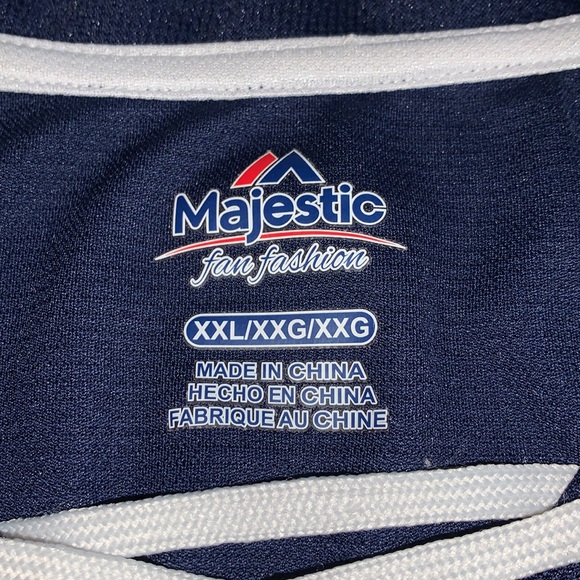 Seattle Seahawks Majestic Fan Fashion Sequined Navy White TShirt XXL - Picture 3 of 4